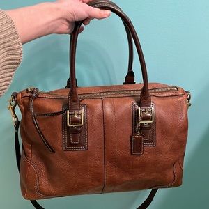 Coach Brown Pebbled Leather Satchel